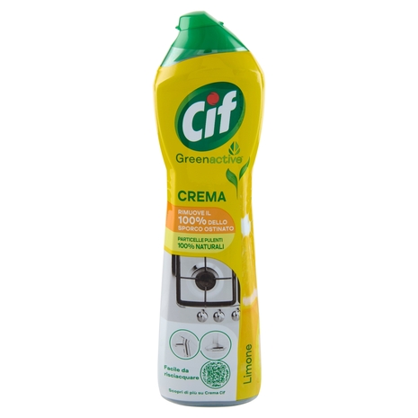Cif Crema con particelle pulenti 100% Naturali Limone 500 ml